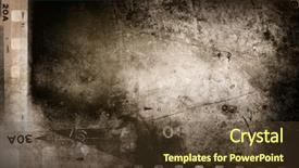 Presentation with film negative - Cool new PPT theme with film negative filmstrip grunge background backdrop and a tawny brown colored foreground