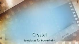  Presentation with film negative - Slide set featuring film negative frames background copy background and a light blue colored foreground