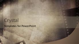  Presentation with film negative - Audience pleasing presentation design consisting of film negative frames background copy backdrop and a coral colored foreground