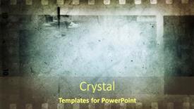 Presentation with film negative - Colorful PPT theme enhanced with film-negative-frames-grunge-background backdrop and a tawny brown colored foreground