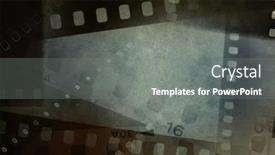  Presentation with film negative - PPT theme having film-negative-frames-grunge-background background and a gray colored foreground