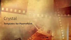  Presentation with film negative - Presentation design featuring film-negative-frames-overlap-background background and a yellow colored foreground