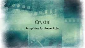  Presentation with film negative - Beautiful presentation design featuring film negative frames overlapping background backdrop and a mint green colored foreground