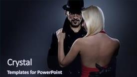  Presentation with retro - Amazing theme having film noir - couple in love retro portrait backdrop and a wine colored foreground