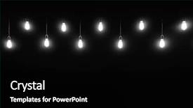  Presentation with film noir - PPT theme with film noir - hanging light bulbs on black background and a black colored foreground