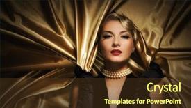  Presentation with golden woman - Cool new presentation with film noir - lovely woman on golden fabric backdrop and a tawny brown colored foreground