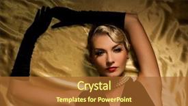  Presentation with retro - PPT theme having film noir - lovely woman retro portrait background and a  colored foreground