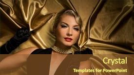  Presentation with retro - Cool new theme with film noir - lovely woman retro portrait backdrop and a tawny brown colored foreground