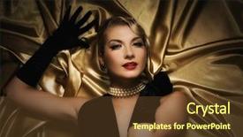  Presentation with film noir - Presentation having film noir - lovely woman retro portrait background and a tawny brown colored foreground