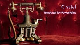  Presentation with film noir - PPT theme featuring film noir - vintage telephone - retro phone background and a wine colored foreground