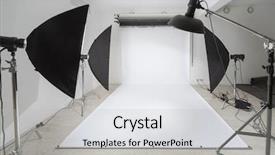  Presentation with equipment - Amazing slides having film photography - photographic equipment and a white backdrop and a light gray colored foreground