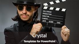  Presentation with top hat - Theme having film producer funny - vintage concept with man wearing background and a wine colored foreground