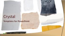  Presentation with film reel - PPT theme having film reel border - dirty paper grungy textures background and a lemonade colored foreground