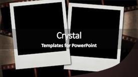  Presentation with framework - PPT layouts consisting of film reel border - retro photo framework background and a black colored foreground