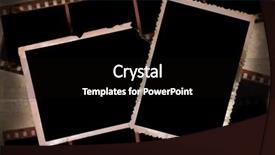  Presentation with old photo - Presentation enhanced with film reel border - retro photo framework background and a black colored foreground