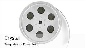  Presentation with film reel - Colorful PPT layouts enhanced with film reel isolated on white backdrop and a white colored foreground