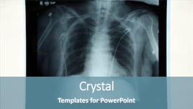  Presentation with review - Amazing theme having film review - doctor examins an x-ray backdrop and a teal colored foreground