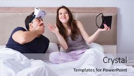  Presentation with sex - Theme consisting of film sex - wife and husband with virtual background and a  colored foreground