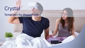  Presentation with husband and wife - Beautiful slides featuring film sex - wife and husband with virtual backdrop and a  colored foreground