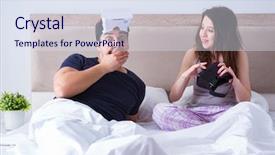  Presentation with virtual reality - Beautiful PPT layouts featuring film sex - wife and husband with virtual backdrop and a  colored foreground