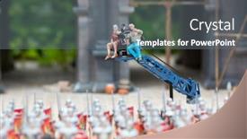  Presentation with shooting - Amazing presentation having film-shooting-about-the-army backdrop and a gray colored foreground