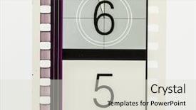  Presentation with film strip - Beautiful PPT theme featuring film strip countdown section backdrop and a lemonade colored foreground