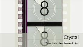  Presentation with film strip - Slides with film strip countdown section background and a light gray colored foreground