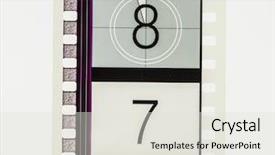  Presentation with film strip - Audience pleasing presentation theme consisting of film strip countdown section backdrop and a sky blue colored foreground