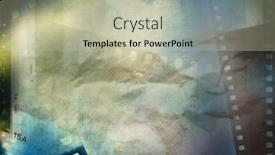  Presentation with film negative - Presentation design consisting of film strip negative frames grunge paper background background and a mint green colored foreground