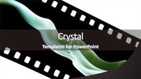  Presentation with film strip - Amazing PPT theme having smoking oldie - film strip with abstract colored backdrop and a wine colored foreground