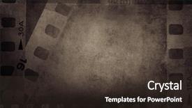  Presentation with film strips - Slide deck having film strips negative frames background background and a tawny brown colored foreground
