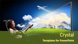  Presentation with man watching woman preparing vegetables - Presentation theme enhanced with home cinema - image of young woman background and a tawny brown colored foreground