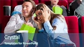  Presentation with horror movie - Presentation theme featuring handsome shirtless naked bearded young man standing looking intently at the camera with his hand to his chin in a sensual sexy pose isolated on white background and a soft green colored foreground