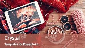  Presentation with led lights - Amazing presentation theme having film watching winter movie backdrop and a coral colored foreground