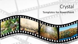  Presentation with textile industry white - Colorful slides enhanced with filmstrip on the white backgrounds backdrop and a white colored foreground