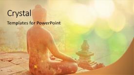  Presentation with borobudur temple - Presentation design having filosofia - borobudur temple java indonesia background and a blonde colored foreground