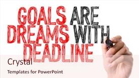  Presentation with goals - Theme having filosofia - hand with marker writing goals background and a lemonade colored foreground