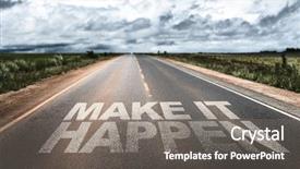  Presentation with make it happen - Beautiful theme featuring filosofia - make it happen backdrop and a gray colored foreground