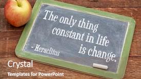  Presentation with barn wood - Colorful presentation theme enhanced with filosofia - only thing constant in life backdrop and a tawny brown colored foreground