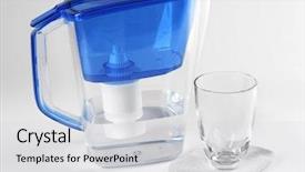  Presentation with glass of water - Theme consisting of filter and glass of water background and a  colored foreground