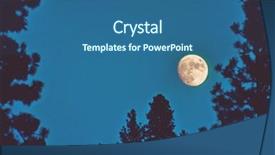  Presentation with scary forest - Slide deck featuring scary forest - full moon between a bunch background and a ocean colored foreground