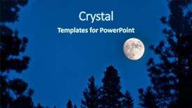  Presentation with moon trees - Presentation design with filter app or action effect background and a ocean colored foreground