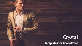  Presentation with interior cottage - Beautiful slides featuring filter bag - stylish man wearing jacket backdrop and a dark gray colored foreground