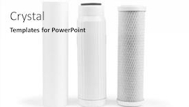  Presentation with reverse osmosis - Slides enhanced with filter-cartridges-for-water background and a  colored foreground