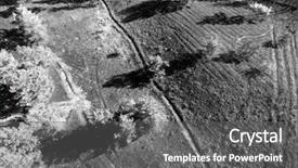  Presentation with infrared - PPT layouts consisting of filter drone aerial view ecology background and a gray colored foreground