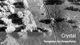  Presentation with infrared - Audience pleasing theme consisting of filter drone aerial view ecology backdrop and a gray colored foreground
