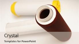  Presentation with water purification - Beautiful slide set featuring filter for fine water purification backdrop and a lemonade colored foreground