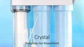  Presentation with water treatment - Presentation theme having filter system for water treatment background and a light blue colored foreground