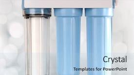  Presentation with water treatment - Amazing presentation design having filter system for water treatment backdrop and a light blue colored foreground