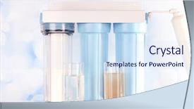  Presentation with dirty water - Beautiful slide set featuring filter system for water treatment backdrop and a sky blue colored foreground